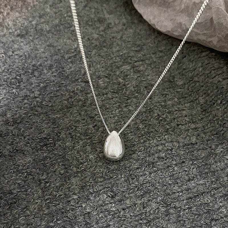 Wholesale Minimalist Water Drop Long Sweater Chain,  Copper Electroplated,  Boutique Resale Necklace Accessory