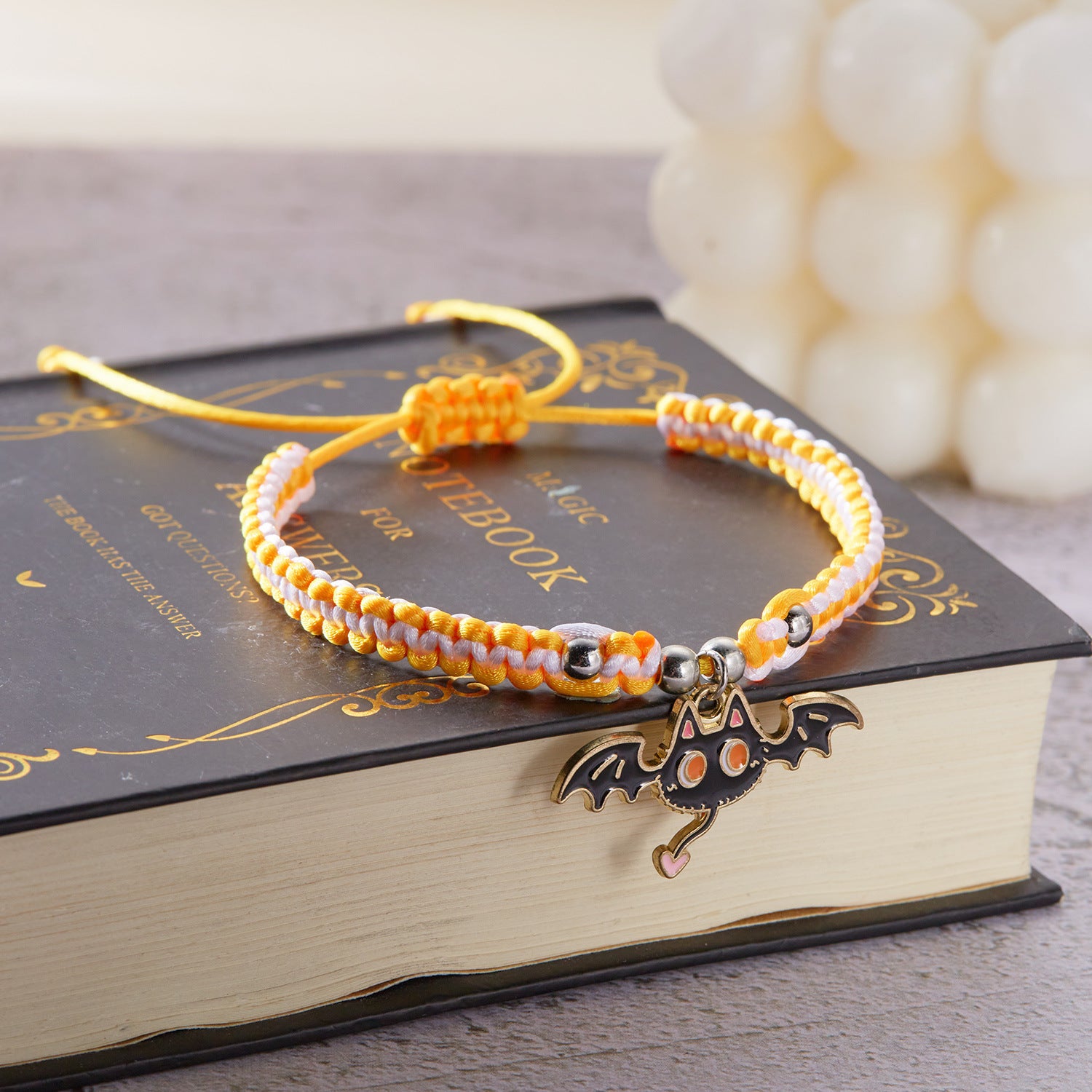 Wholesale  Halloween oil painting kitten woven bracelet