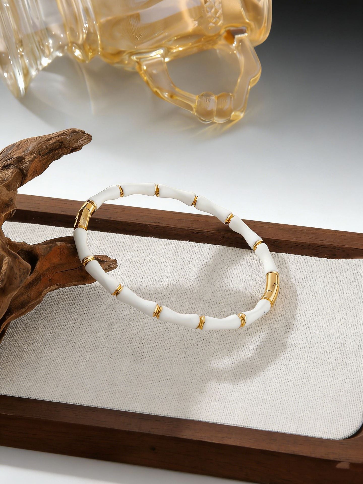 Wholesale Stainless Steel Plated Creative Geometric Bamboo Knot Bracelet