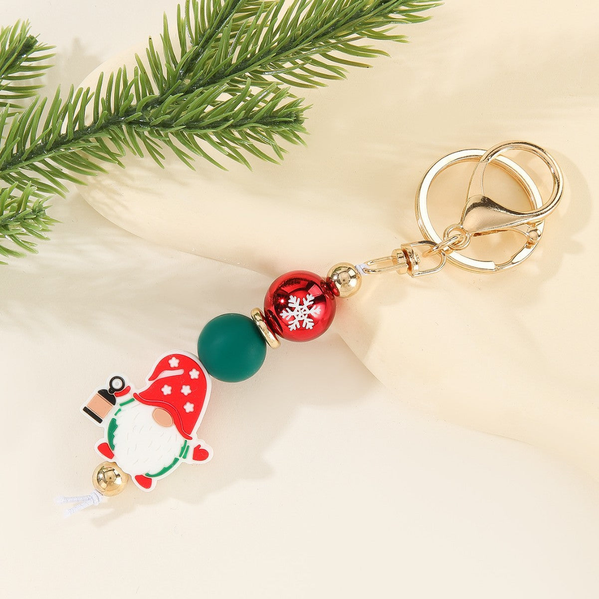 Wholesale Christmas  Silicone Beads Pendant Bracelet  Bag Keychain