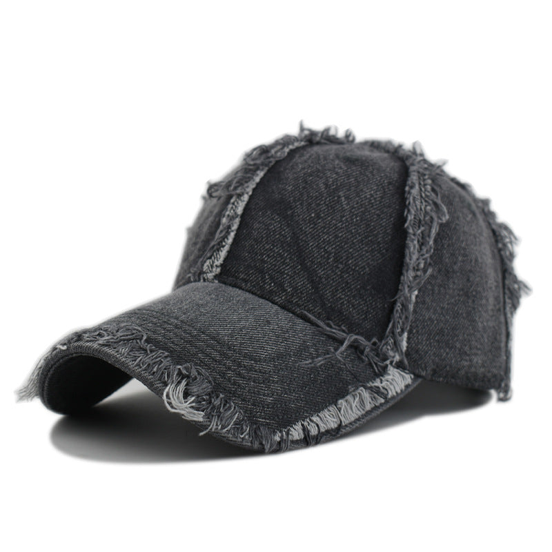 Wholesale Denim Ruffed Soft Top Baseball Cap