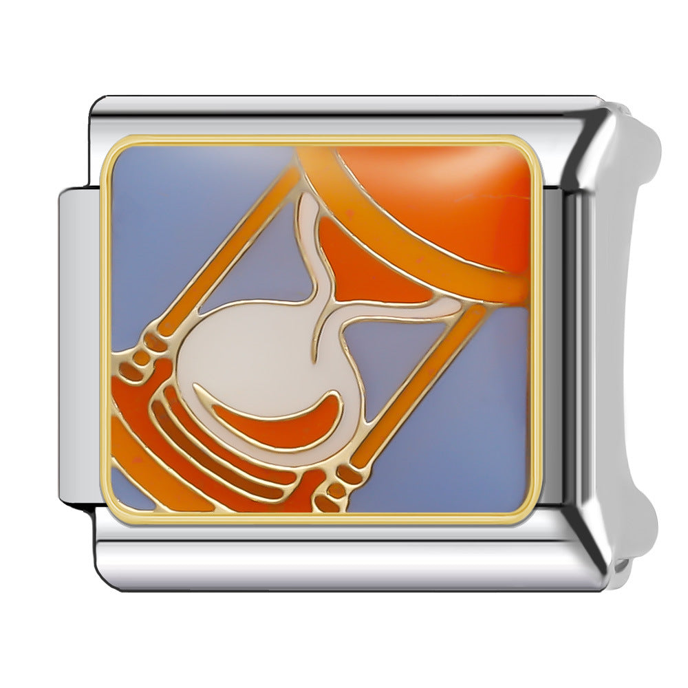 Wholesale Italian Charm Bracelet 9mm DIY Splicing Tutorial Student Series Stainless Steel Composable Bracelet