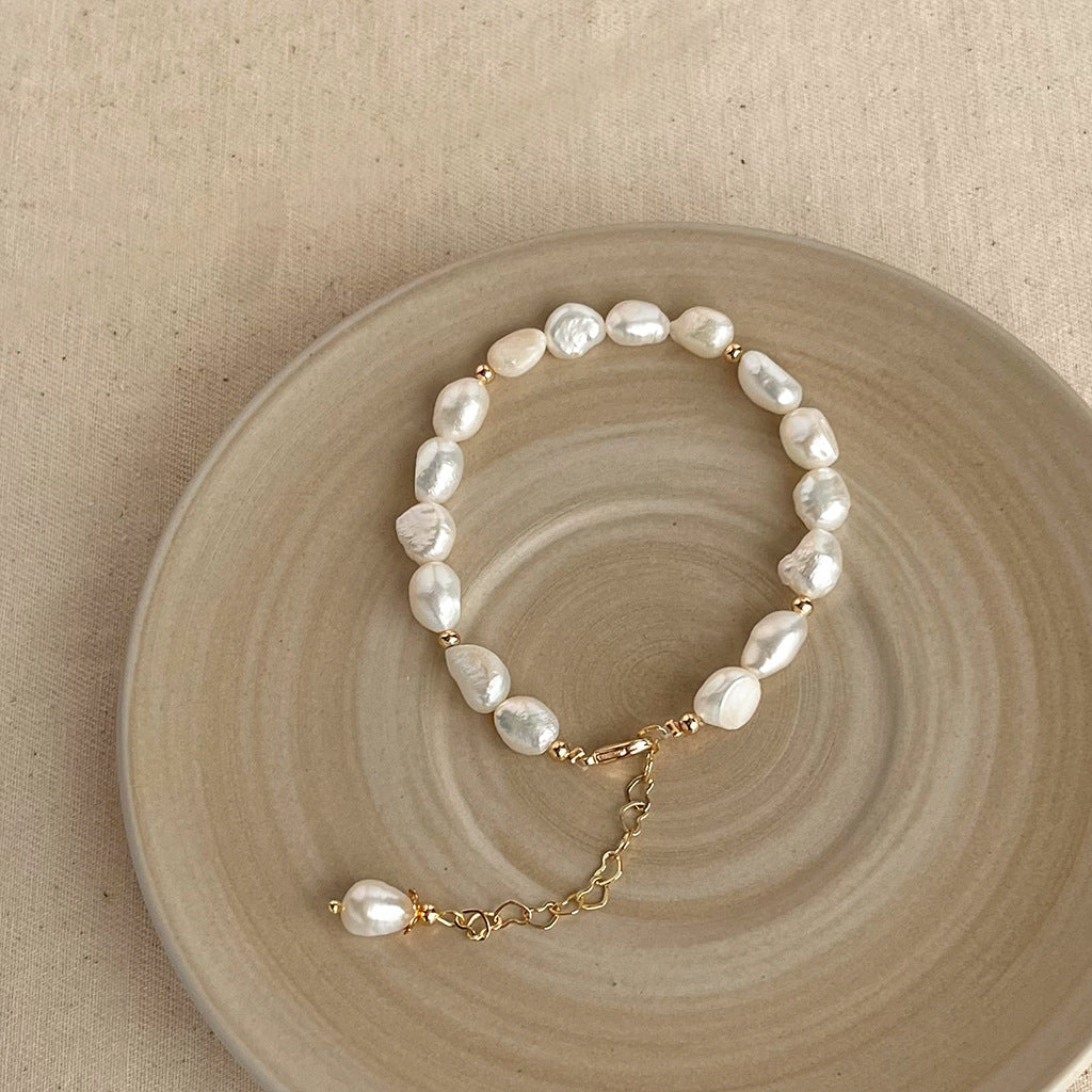 Wholesale Baroque natural pearl bracelet