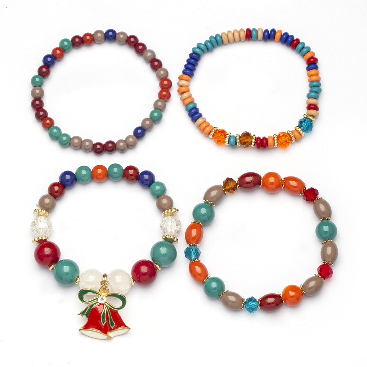 Wholesale Christmas Bohemian Multi-layer Crystal Beaded Bracelet ACC-BT-Lijie001
