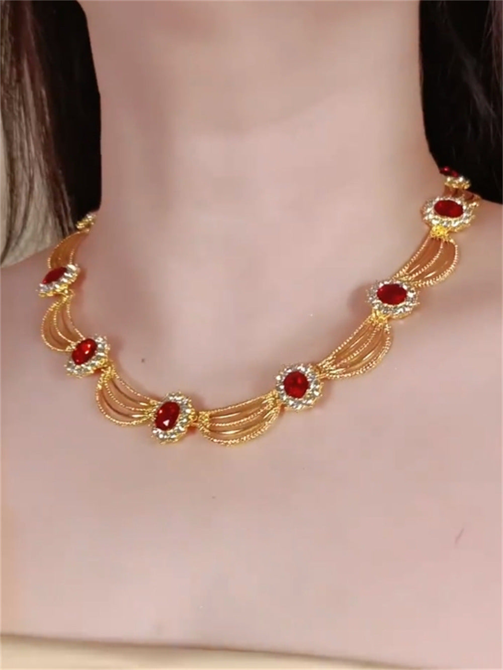 Wholesale Vintage Chain Choker Collar Bone Chain Choker Necklace ACC-NE-Qunq002
