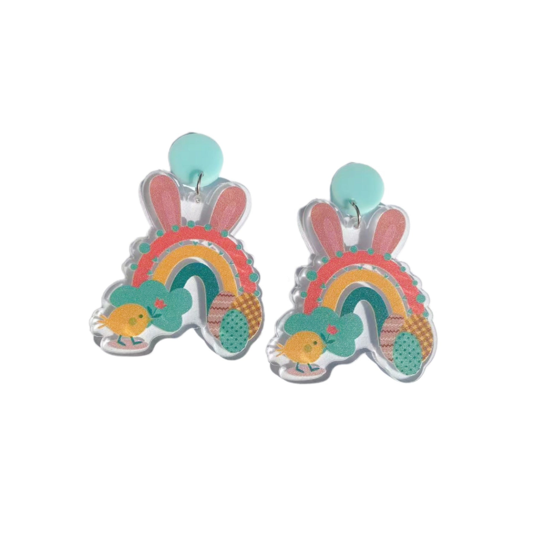 Wholesale Acrylic Easter Egg Cute Cartoon Bunny Earrings