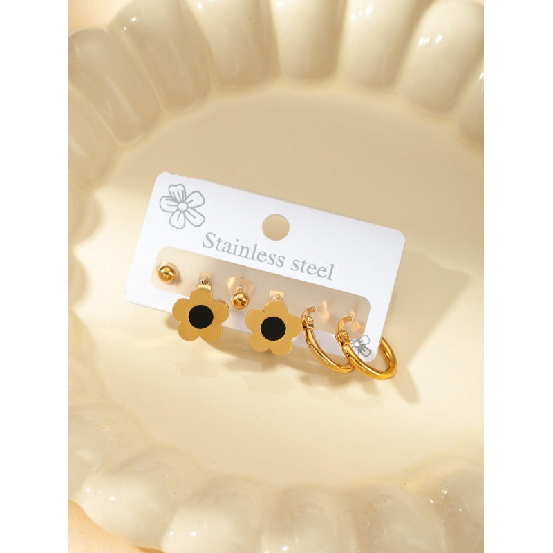 Wholesale Cross Star Flower Earring Set ACC-ES-BangJie007