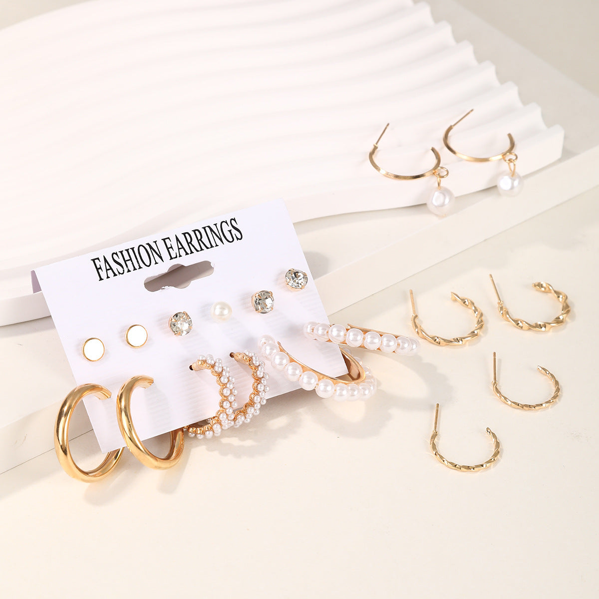 Wholesale  Diamond Earrings Wave Earrings