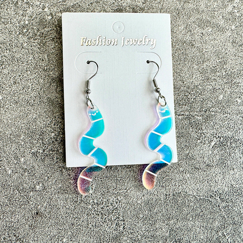 Wholesale  undersea flower worm earrings