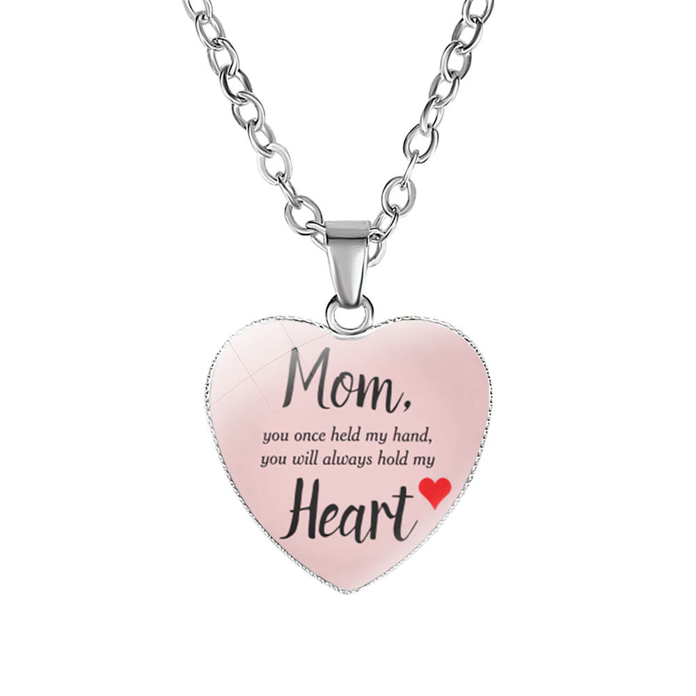 Wholesale  Mom's Love MOM Heart Pendant Necklace