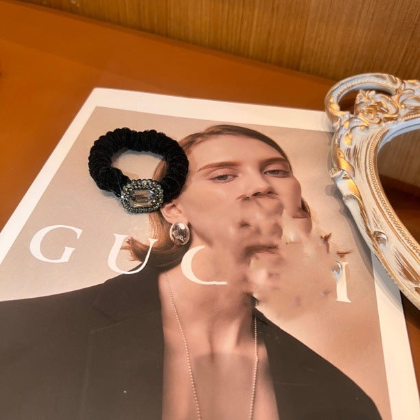 Wholesale Light Luxury Red Velvet Hair Scrunchies ACC-HS-Yint001