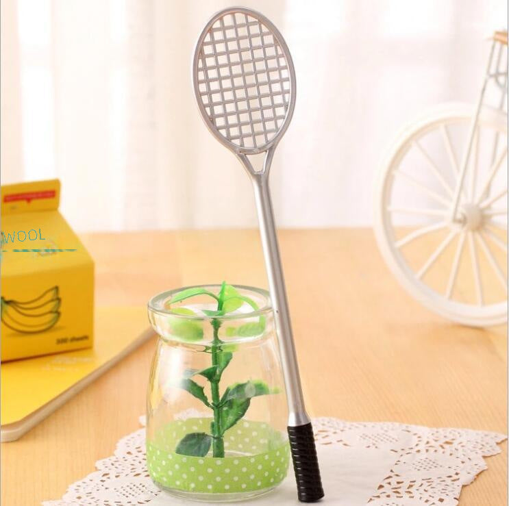 Wholesale  cute tennis racket modeling badminton racket gel pen