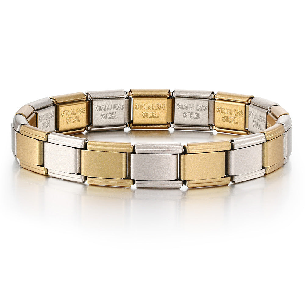 Wholesale Stainless Steel Electroplated Italian Modular Bracelet Chain DIY Fashion Accessory