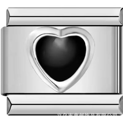 Wholesale Double Heart Gemstone Bracelet,  Stainless Steel Splicing Jewelry Accessory,  Chic Gift for Everyday Wear