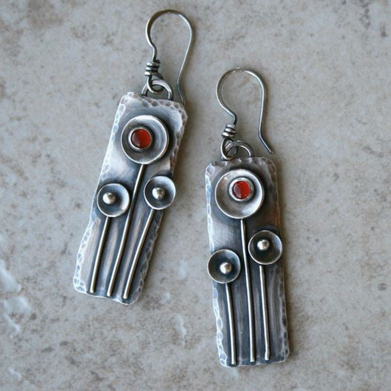 Wholesale  retro geometric spiral personality earrings