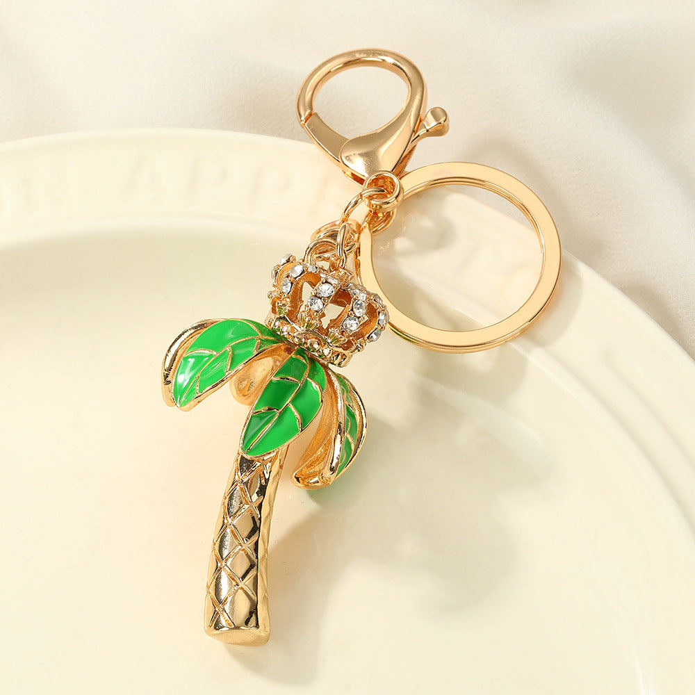 Wholesale Colorful Enamel Zinc Alloy Keychain with Pineapple and Shell Design,  Trendy Bag Charm for Summer