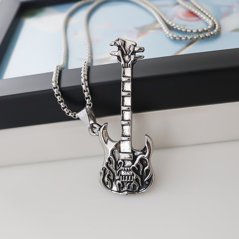 Wholesale  alloy pendant fashionable all-match guitar pendant necklace