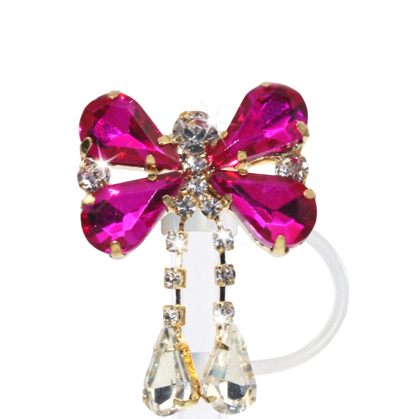 Wholesale Wholesale 50pcs Teardrop Butterfly Pendant 10mm Straw Cover Straw Tube Cap