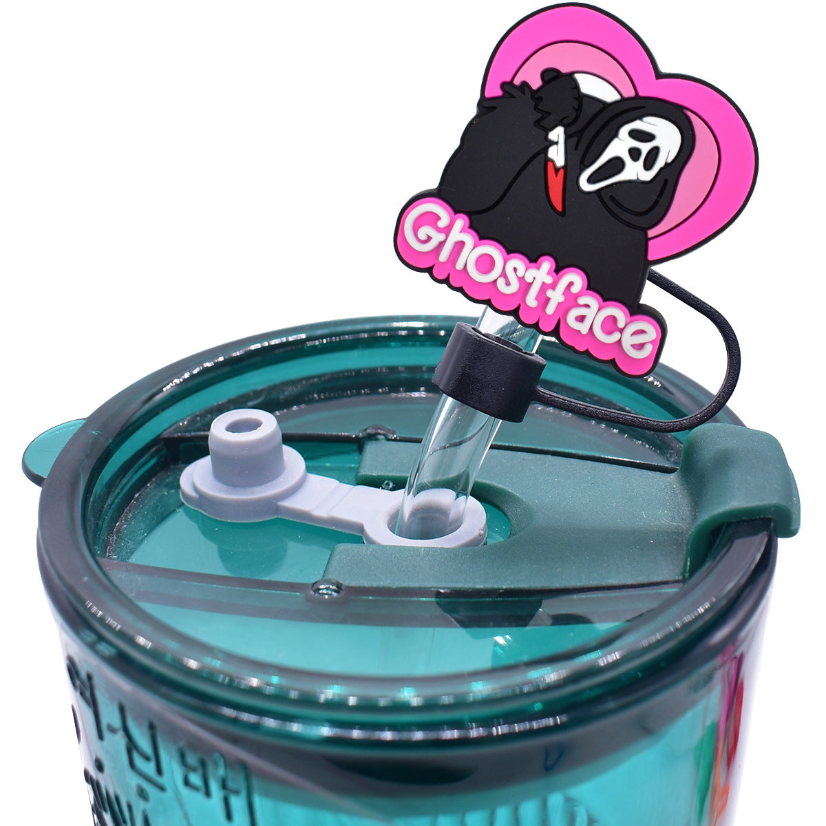 Wholesale Random 100pcs Halloween 10mm PVC Soft Straw Tube Cap ACC-SCR-RYY073