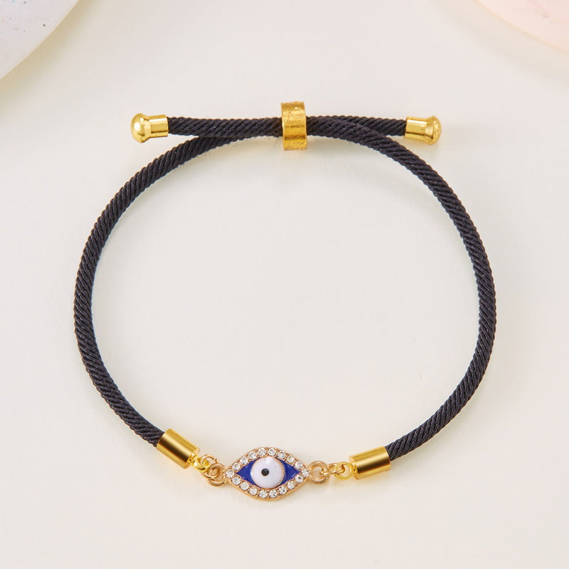 Wholesale Blue Demon Eye Alloy Adjustable Bracelet