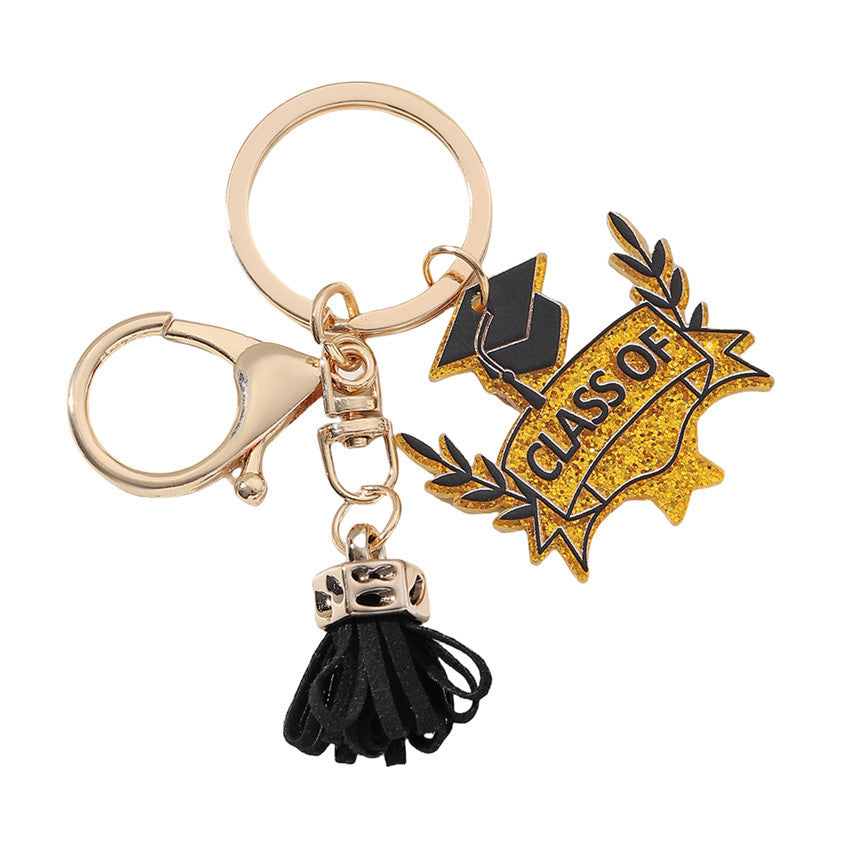 Wholesale Graduation Season Bachelor Cap Tassel Acrylic Keychain ACC-KC-RongR040