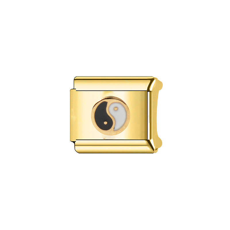 Wholesale Italian Charm Bracelet 9mm DIY Splicing Car Logo Series Stainless Steel Composable Bracelet