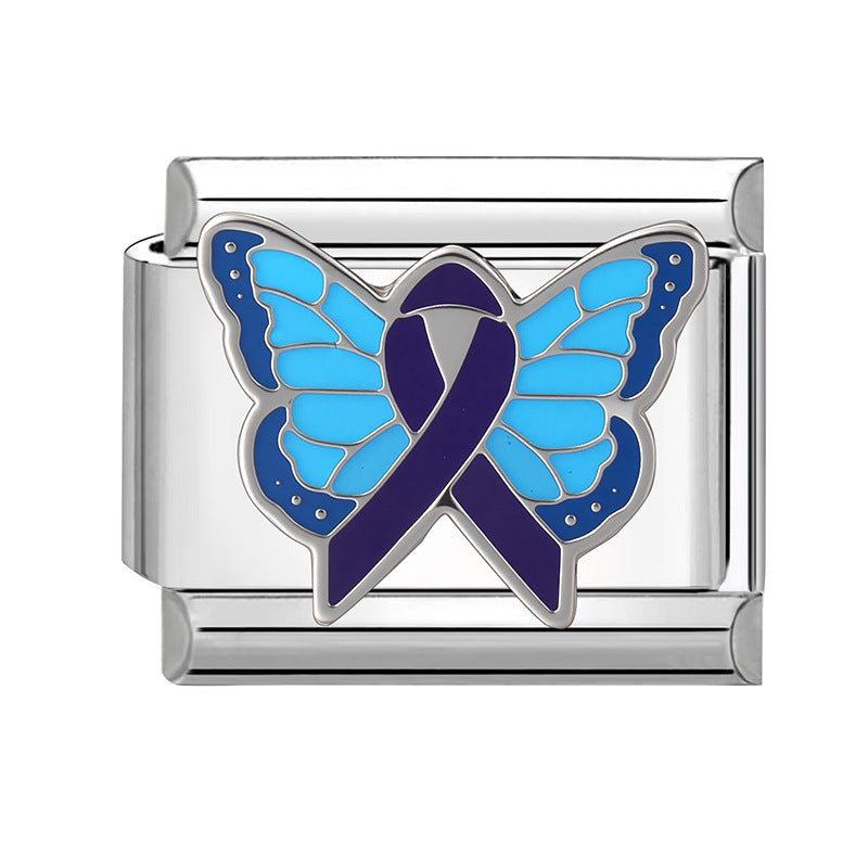 Wholesale 9mm Italian Charm Starter Bracelets DIY Butterfly Heart Stainless Steel Composable Bracelet