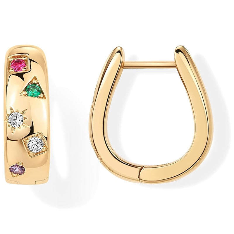 Wholesale Colorful Diamond Star Light Luxury Earrings ACC-ES-Junz001