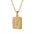 Wholesale  18K gold square brand stainless steel letter pendant necklace
