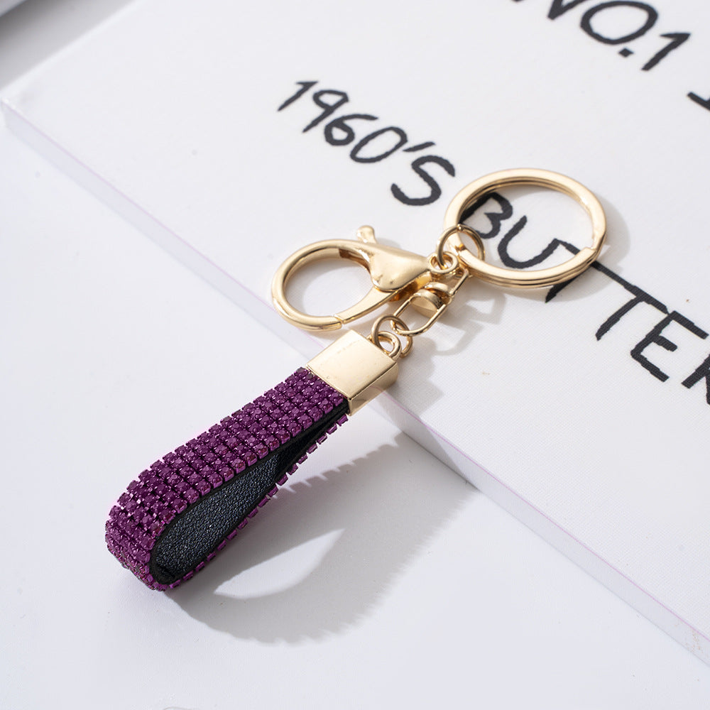 Wholesale Rhinestone Lanyard Keychain Car Key Pendant Bag Ornaments ACC-KC-ZhiYa031