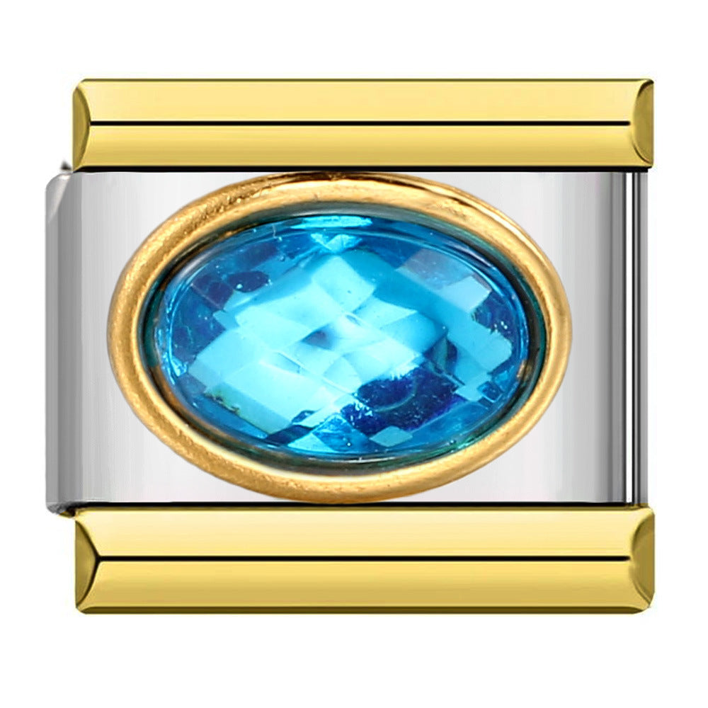 Wholesale  Italian Charm Bracelet 9mm DIY  Welded Oil Drip Creative Stainless Steel Composable Bracelet