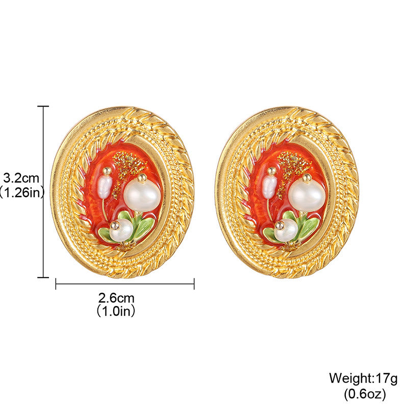 Wholesale Retro Natural Pearl Earrings