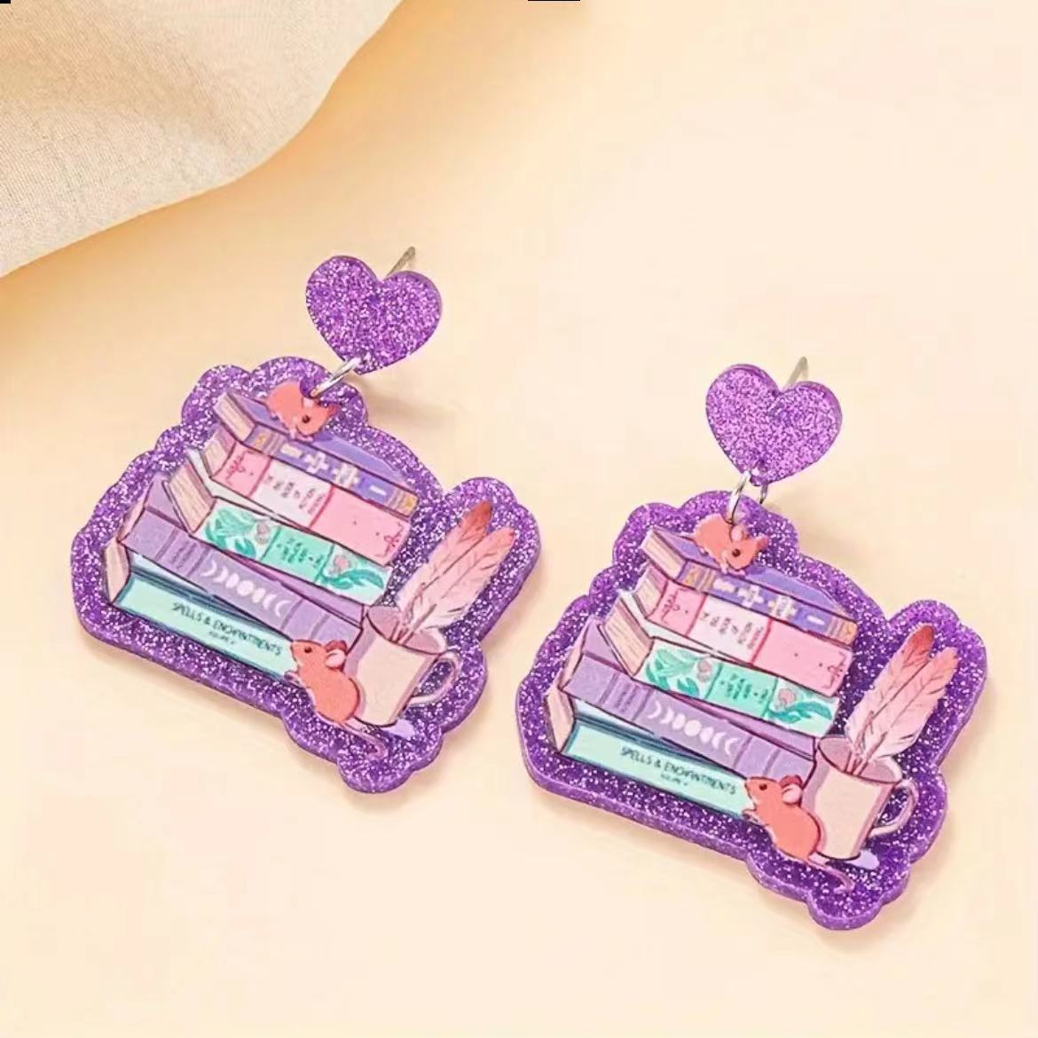 Wholesale color book acrylic earrings ACC-ES-AnDao002