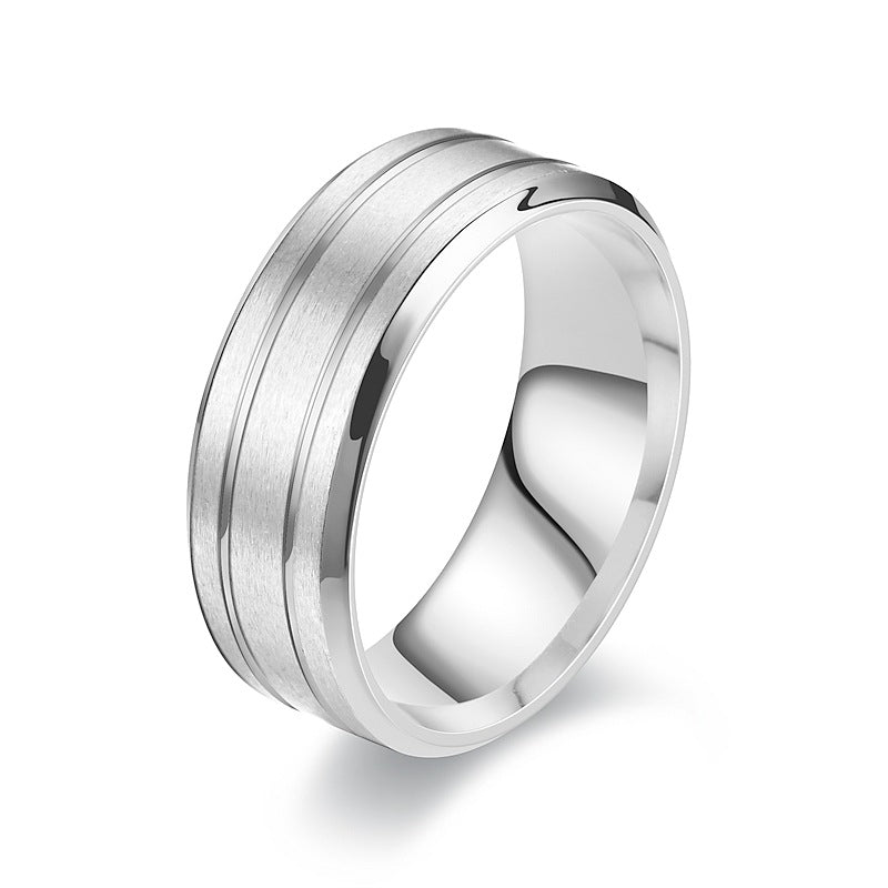 Wholesale Titanium Steel Ring for Men,  Matte Plain Ring,  Couple Ring