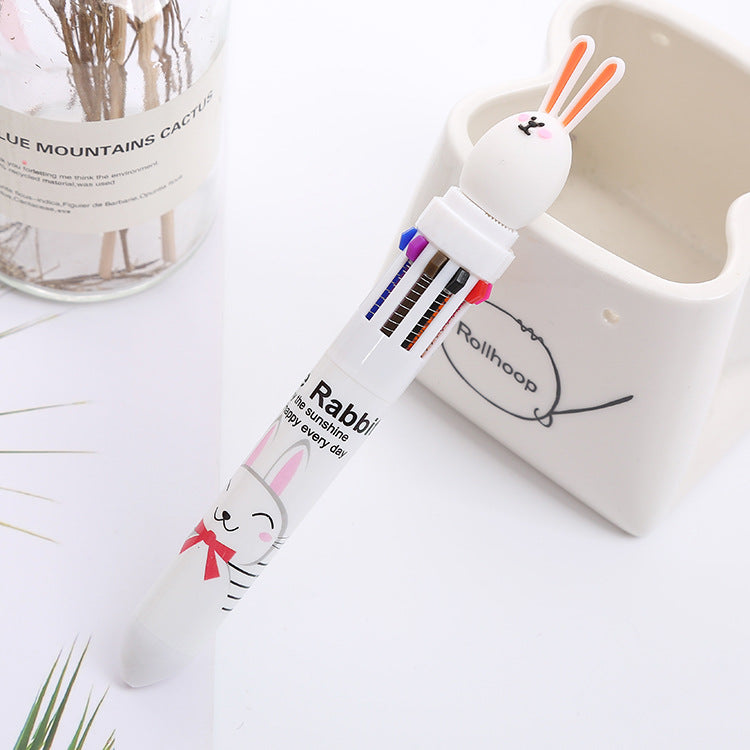 Wholesale ten color round press plastic ballpoint pens ACC-PN-Liuj011