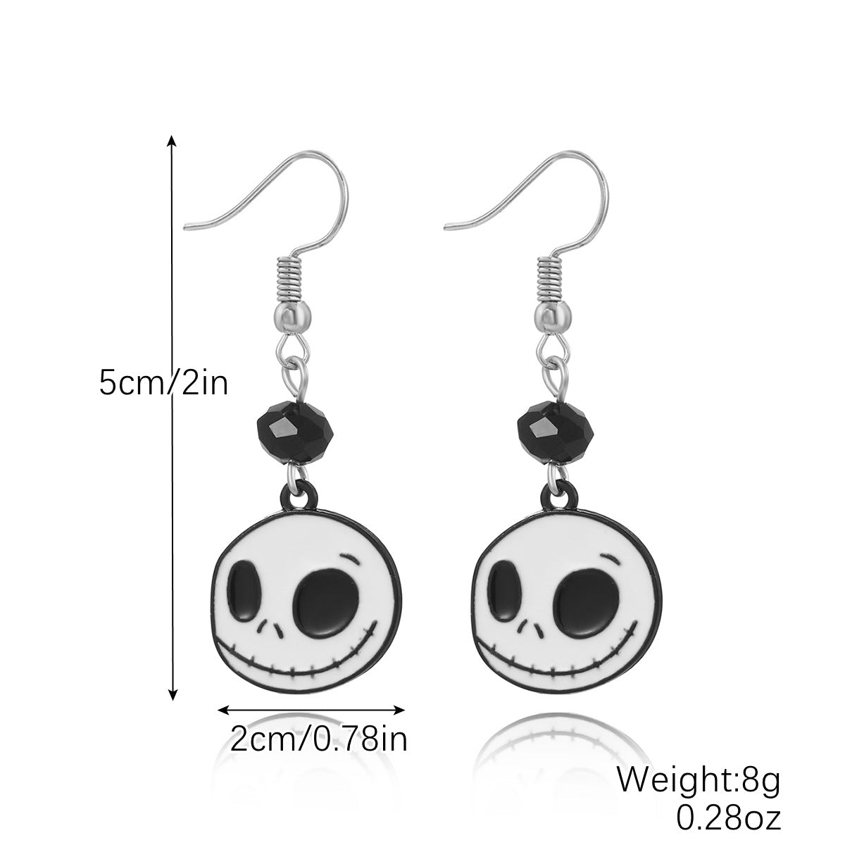 Wholesale  Skull Diablo Earrings  Diamond-encrusted Alloy Halloween Earrings