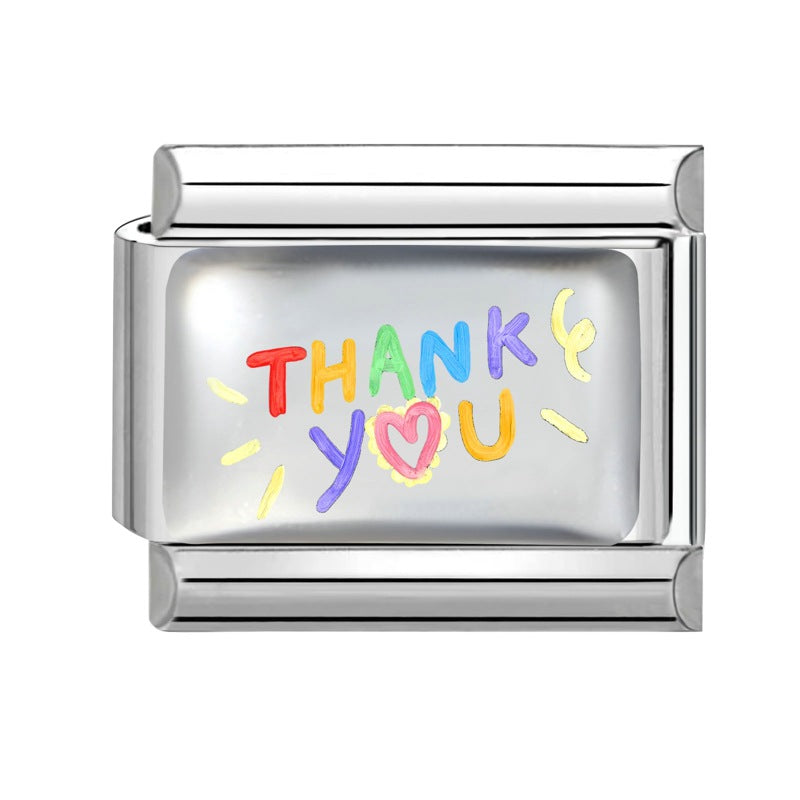 Wholesale 9mm Italian Charm Starter Bracelets DIY Cute Cartoon Stainless Steel Composable Bracelet