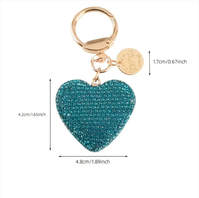 Wholesale diamond heart keychain