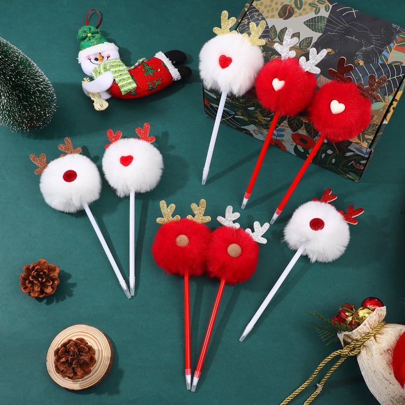 Wholesale  Christmas Elk Horn Round Nose Christmas Pen