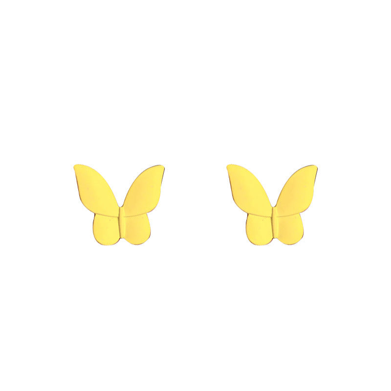 Wholesale Yellow Flower Butterfly Simple Earrings ACC-ES-Weim004