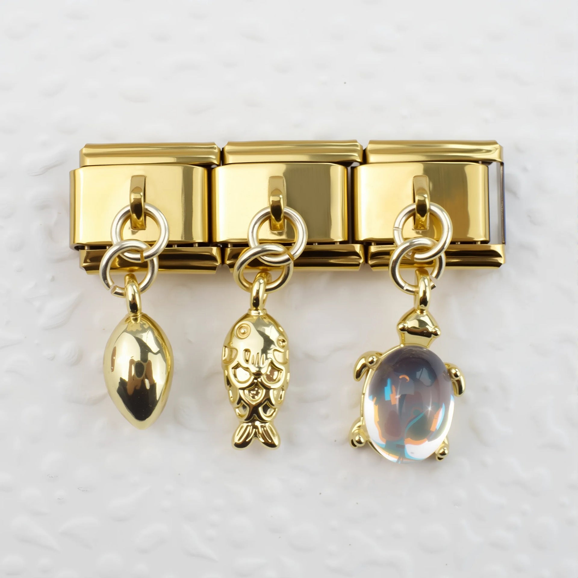 Wholesale 5pcs/pack Individual Sports &  Hobby Charms Single Section Creative Stainless Steel Composable Bracelet