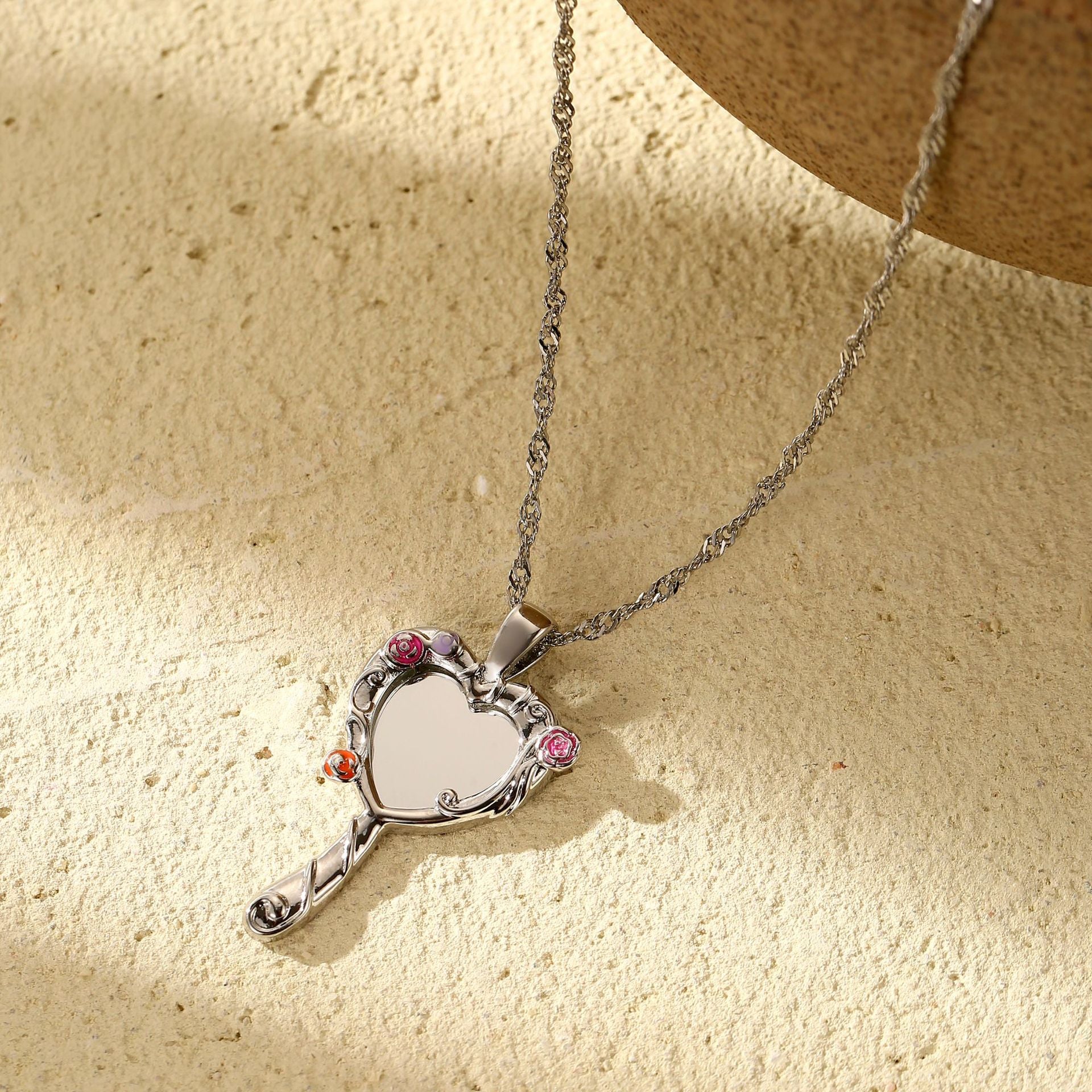 Wholesale Dopamine Girl -Style Magic Heart Copper-Plated Necklace