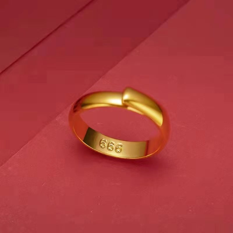 Wholesale Gold Polished Open Adjustable Ring ACC-RS-WanXi008