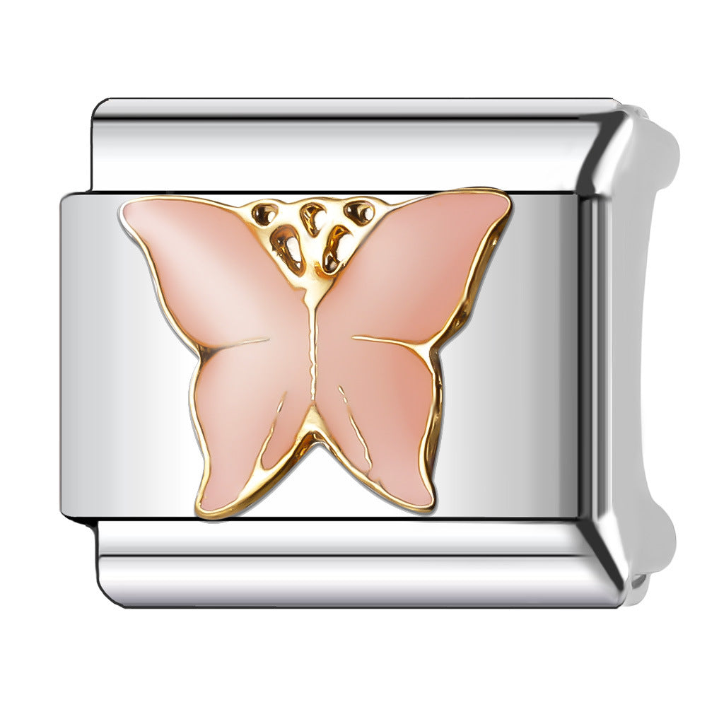 Wholesale Italian Charm Bracelet 9mm DIY Splicing Ocean Series Animal Stainless Steel Composable Bracelet