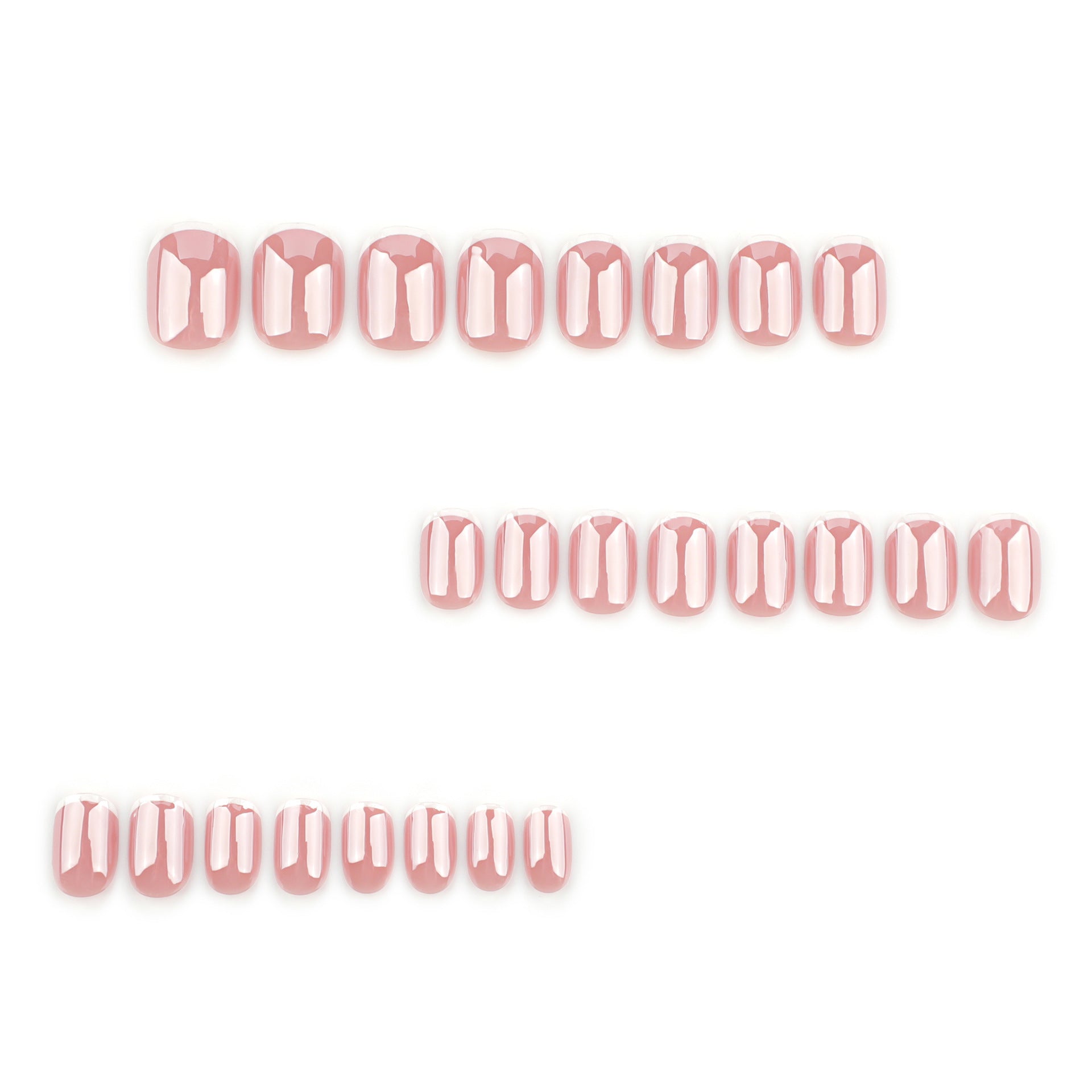 Wholesale 24 Pieces/box Nude Pink White Nails Kits Nail Stickers