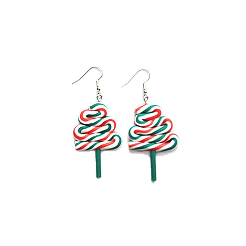 Wholesale Christmas Earrings Creative Soft Clay Personalized Sweet Earrings for Women