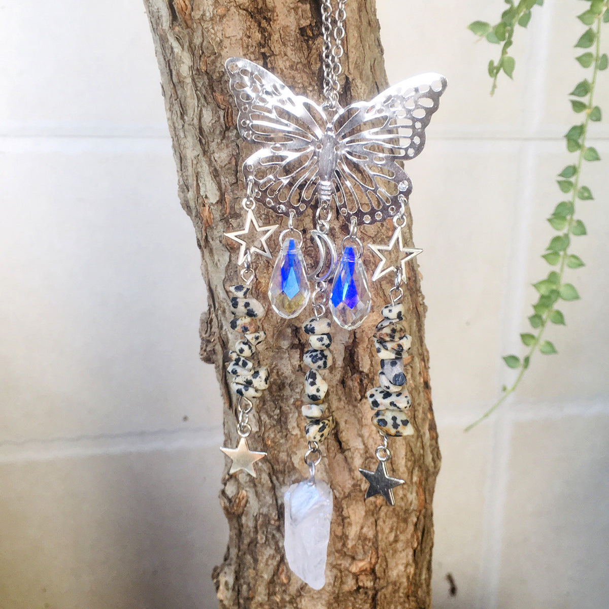 Wholesale Butterfly Energy Gravel Sun Catcher Wind Chime Crystal ACC-WS-RongGuan005