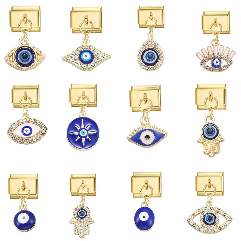 Wholesale Handmade Devil' s Eye Alloy Pendant - Trendy Jewelry Accessory for DIY Bracelets,  Gift Idea