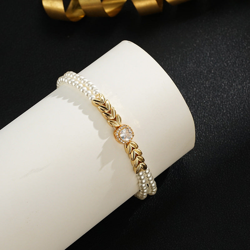 Wholesale simple small fragrant wind bead bead wheat bracelet