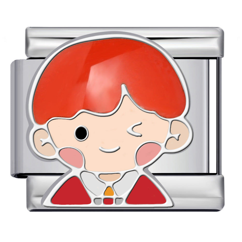 Wholesale 5pcs Italian Charm Bracelet 9mm DIY Splicing Cute Creative Stainless Steel Composable Bracelet